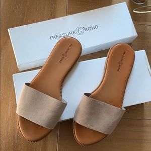 Blush Suede Slides